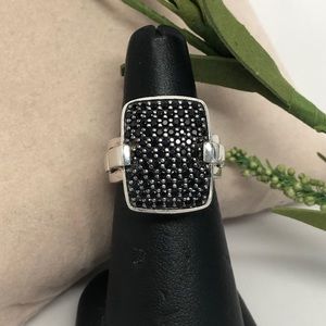 John Hardy Black Sapphire Modern Chain Lava Ring .925